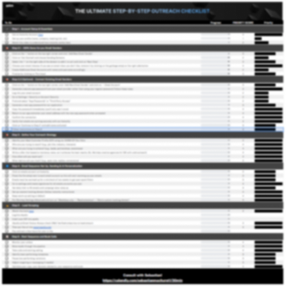 The Ultimate Step by Step Outreach Checklist